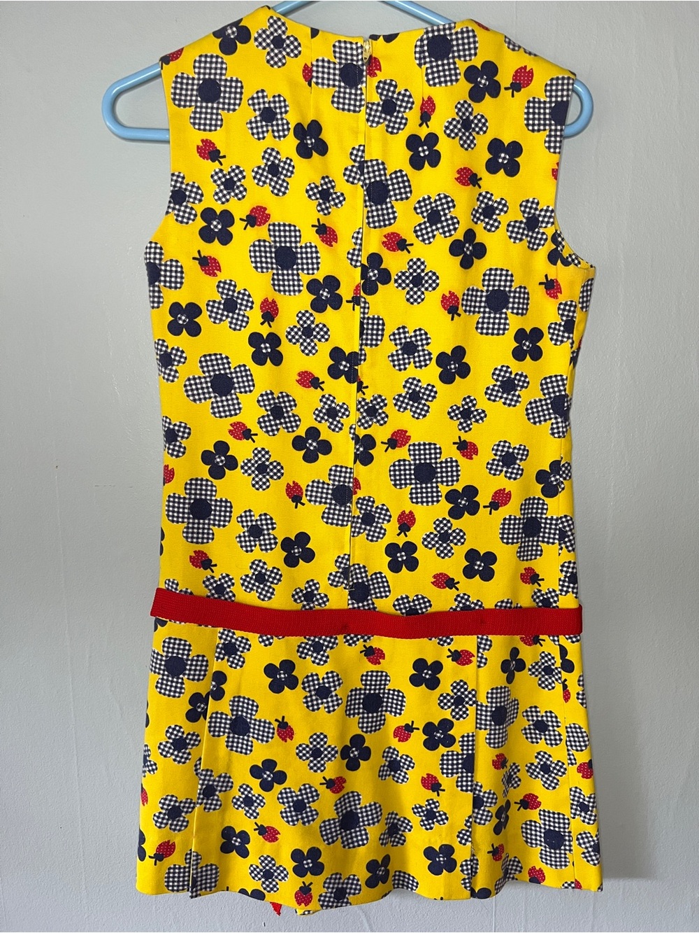 Yellow Floral Print handmade Vintage 60’s dress-Small women’s - Picture 2 of 9